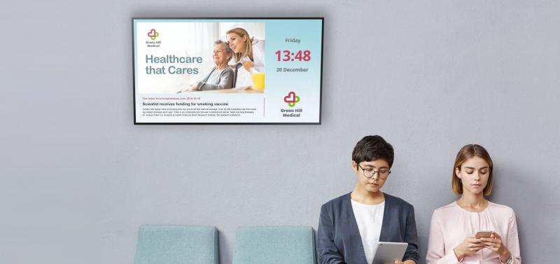 Smartsign digital skiltning sundhedsvæsen og hospitaler